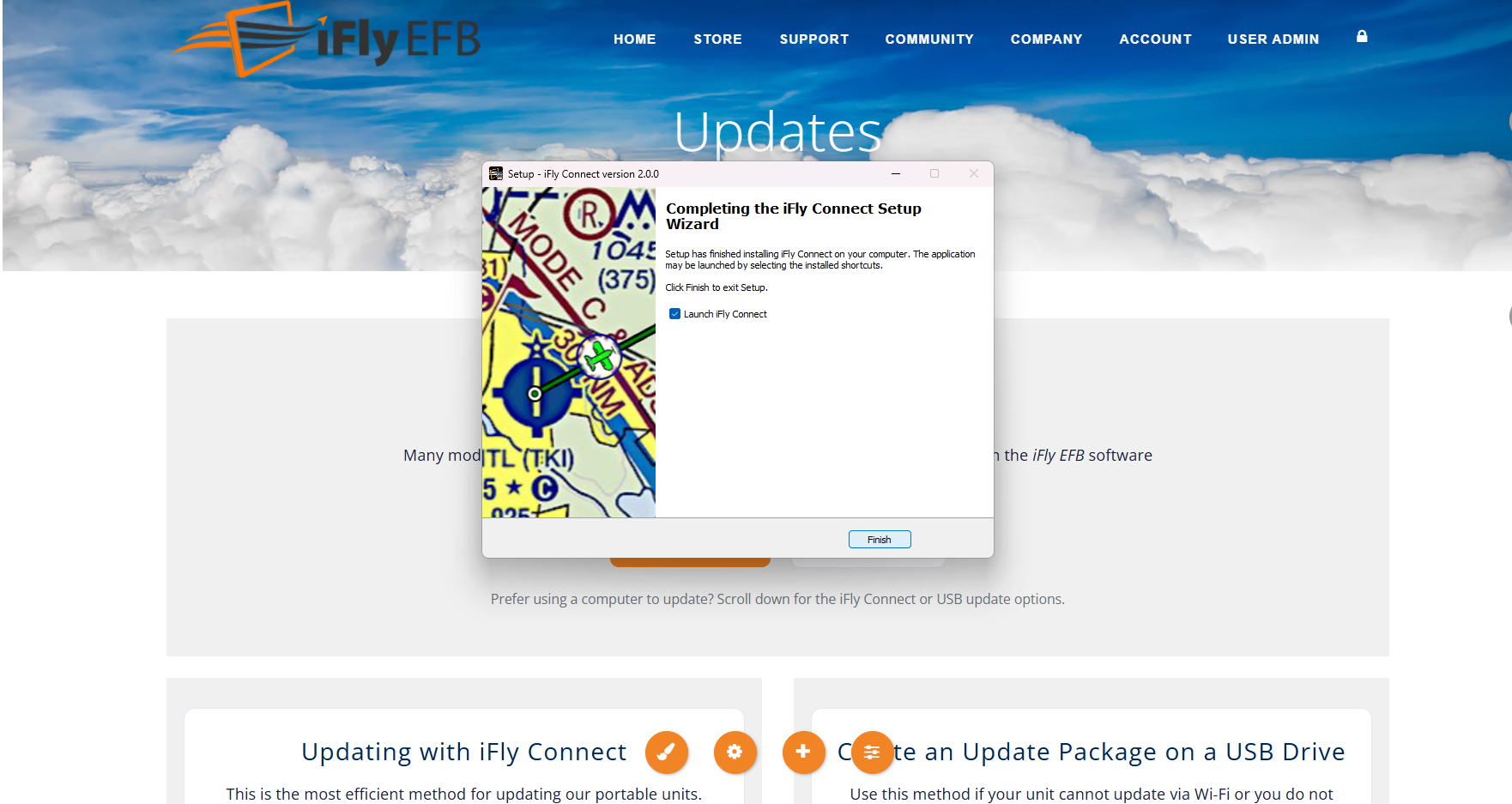 Completing the setup wizard