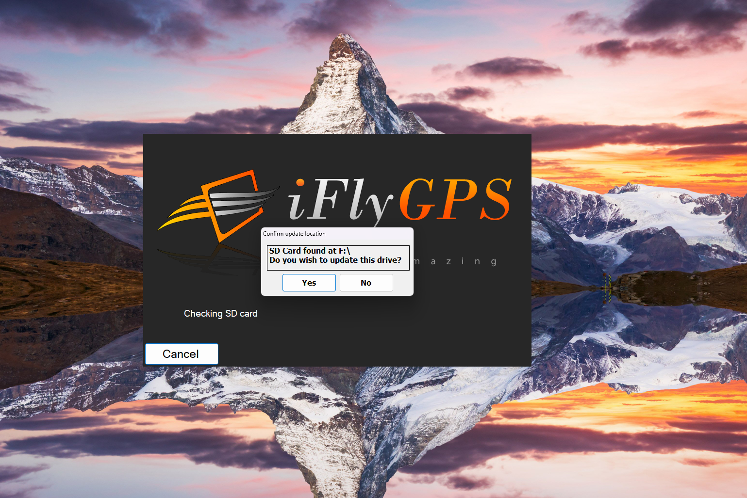 iFly Connect application window